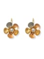 thumb Copper Imitation Pearl Flower Ethnic Stud Trend Korean Fashion Earring 0