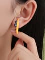 thumb Alloy Multi Color Enamel Icon Cute Stud Earring 3