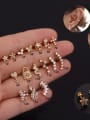 thumb Copper With Cubic Zirconia White Key Dainty Stud Earring 0