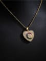 thumb Brass Cubic Zirconia  Trend Heart Pendant Necklace 4