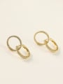 thumb Brass Cubic Zirconia Geometric Minimalist Stud Trend Korean Fashion Earring 2