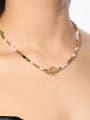 thumb Brass Freshwater Pearl Geometric Hip Hop Necklace 1