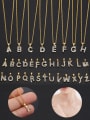 thumb Brass Glass Stone Letter Minimalist Necklace 0