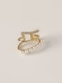 thumb Brass Imitation Pearl Geometric Vintage Clip Trend Korean Fashion Earring 0