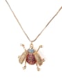 thumb Brass Cubic Zirconia Insect Cute Necklace 1