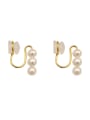 thumb Brass Imitation Pearl Geometric Minimalist Clip Trend Korean Fashion Earring 0