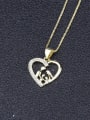 thumb Brass Cubic Zirconia Heart Pendant  Necklace 2