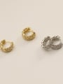 thumb Brass Cubic Zirconia Geometric Ethnic Huggie Trend Korean Fashion Earring 2