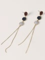 thumb Brass Tassel Vintage Threader Trend Korean Fashion Earring 0