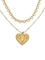 thumb Brass Hollow Heart Vintage Necklace 0