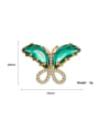 thumb Brass Cubic Zirconia Multi Color Butterfly Cute Stud Earring 3