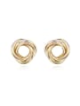 thumb Copper Hollow Geometric Minimalist Stud Trend Korean Fashion Earring 0