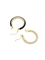 thumb Brass Enamel Geometric Minimalist Hoop Earring 3