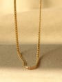 thumb Brass Vintage  Flat chain Necklace 0