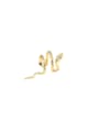 thumb Brass Snake Vintage Single Earring (Single Only One) 3