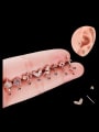 thumb Brass Cubic Zirconia Heart Cute Single Earring(Single Only One) 2
