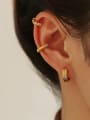 thumb Brass Rhinestone Geometric Vintage Single Earring(only one) 1