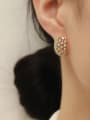 thumb Brass Cubic Zirconia Geometric Vintage Stud Trend Korean Fashion Earring 1