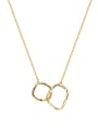 thumb Brass Geometric Minimalist Initials Trend Korean Fashion Necklace 0