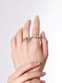 thumb Brass Cubic Zirconia Star Vintage Band Ring 2