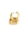 thumb Brass Round Minimalist Huggie Earring 4