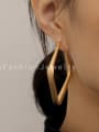 thumb Brass Hollow Square Minimalist Stud Trend Korean Fashion Earring 1
