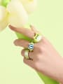 thumb Alloy Enamel Multi Color Evil Eye Minimalist Band Ring 2