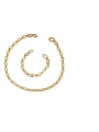 thumb Brass Geometric Vintage Hollow Chain Necklace 0
