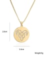 thumb Brass Rhinestone Constellation Minimalist Necklace 3