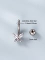 thumb Brass Cubic Zirconia Heart Cute Belly Studs & Belly Bars 1