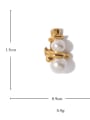 thumb Brass Imitation Pearl Geometric Vintage Drop Earring 2