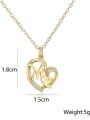 thumb Brass Cubic Zirconia Heart Vintage Necklace 3