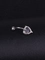 thumb Stainless steel Cubic Zirconia Heart Minimalist Belly Rings & Belly Bars 2