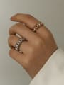 thumb Stainless steel Imitation Pearl Geometric Minimalist Band Ring 1