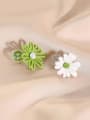 thumb Brass Enamel Flower Trend Stud Earring 2