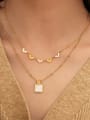 thumb Brass Shell Geometric Vintage Necklace 1