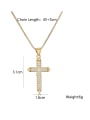thumb Brass Cubic Zirconia Cross Dainty Regligious Necklace 3
