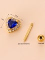 thumb Brass Cubic Zirconia Heart Cute Single Earring (Single Only One) 1