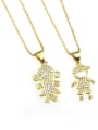 thumb Brass Cubic Zirconia Cute Necklace 0