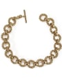 thumb Brass hollow Geometric  chain Artisan Link Bracelet 3