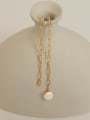 thumb Brass Freshwater Pearl Geometric Vintage Lariat Necklace 4