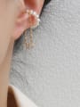 thumb Brass Imitation Pearl Geometric Vintage Clip Earring 1