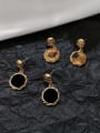 thumb Copper Enamel Geometric Vintage Drop Trend Korean Fashion Earring 3