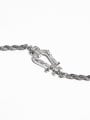 thumb Brass Hollow Geometric zircon Vintage Chain Necklace 3