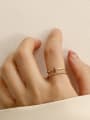 thumb Brass Cubic Zirconia Geometric Minimalist Stackable Fashion Ring 0