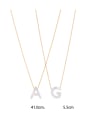 thumb Brass Shell Letter Minimalist Necklace 2