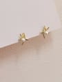 thumb Brass Cubic Zirconia Star Cute Stud Earring 0