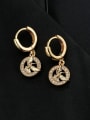 thumb Brass Cubic Zirconia Geometric Cute Huggie Earring 1
