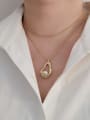 thumb Brass Imitation Pearl Water Drop Trend Multi Strand Necklace 1