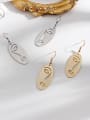 thumb Copper Ethnic Minimalist face abstract Hook Trend Korean Fashion Earring 2